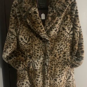 SANCTUARY Kate Faux Fur Leopard Jacket
